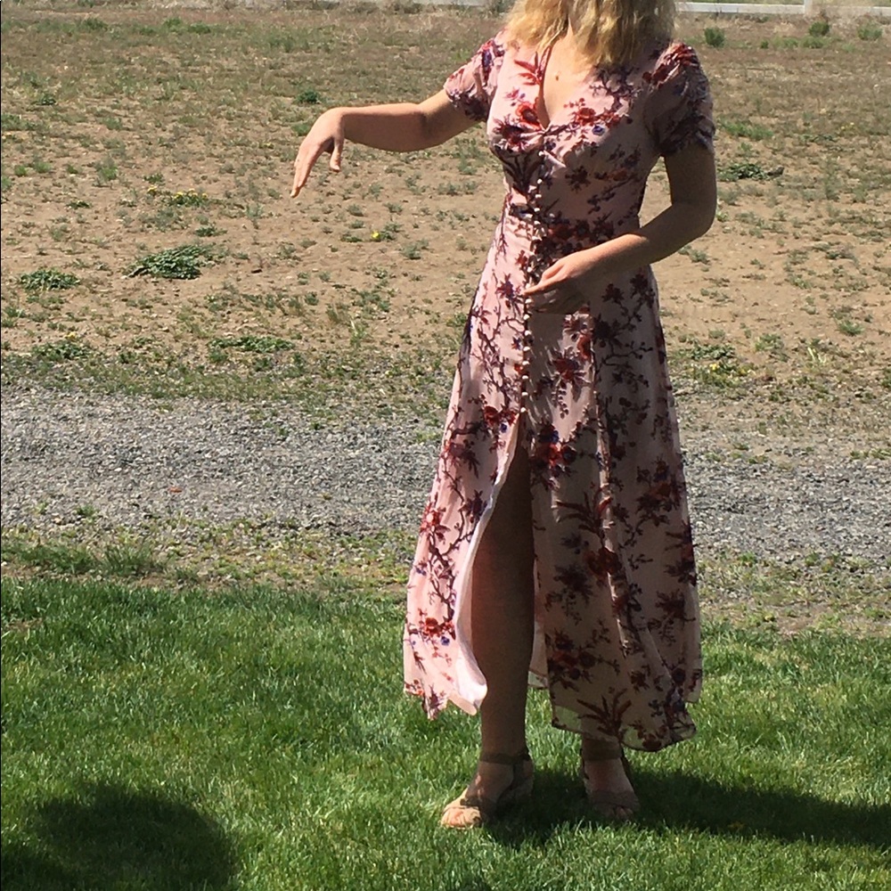 EUC Willow & Clay Blush Floral Dress